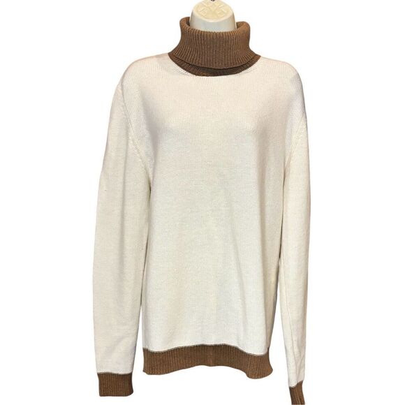 L.B.M. 1911 100% Lana Virgin Wool In Cream & Brown NWT Size 52R/XL - Picture 2 of 7